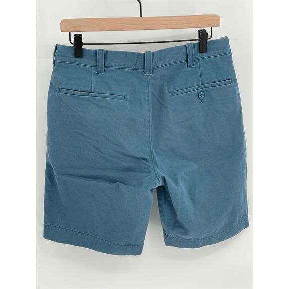 J Crew Shorts Chino Men's Size 30 Blue Green Flat Front 9" Inseam - Picture 6 of 12
